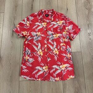 O’Neil Red Floral Hawaiian Shirt size XL.